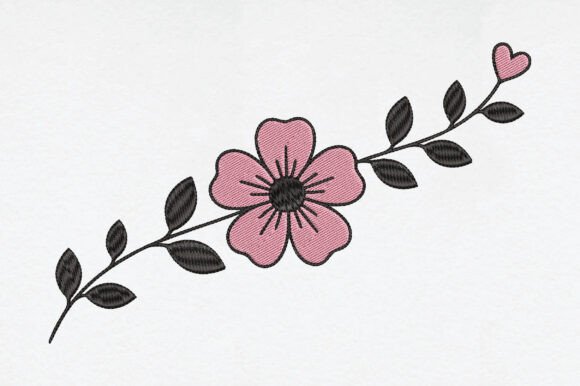 Cute Flower Embroidery: A Charming Design for Business