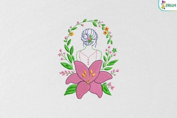 Elegant Floral Woman Bloom Garden Elegance