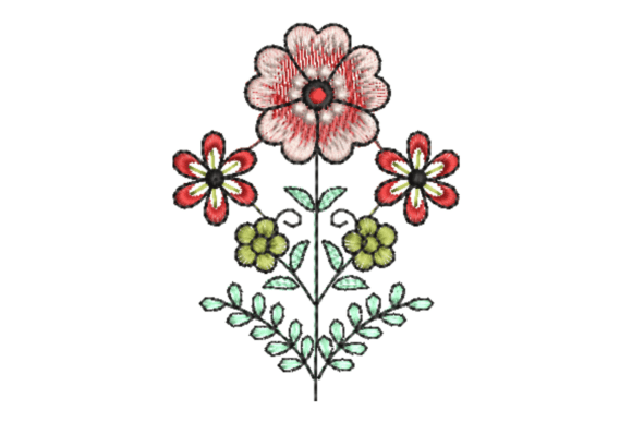 Elegant Flower Embroidery for Premium Sweatshirts