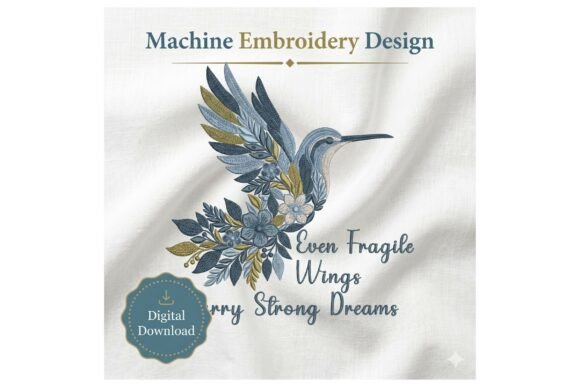 Elegant Hummingbird Floral Quote for Craft Fairs