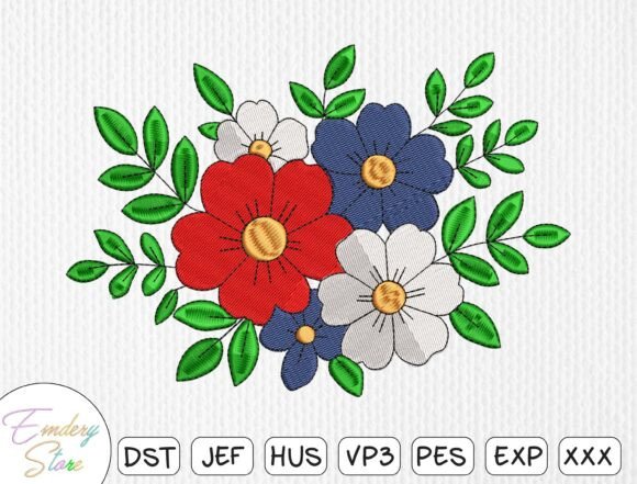 Floral Bouquet for Business Embroidery