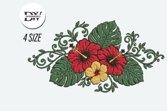 Hibiscus Embroidery Design: A Tropical Touch for Holidays