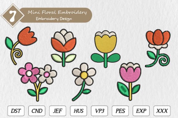 Mini Floral Embroidery Bundle for Business