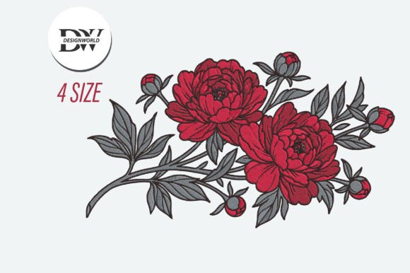 Peony Flower Embroidery Design: A Detailed Review