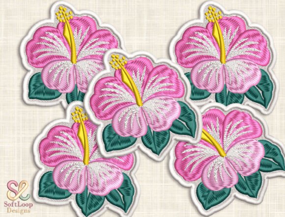 PINK HIBISCUS Patch for Chic Apparel